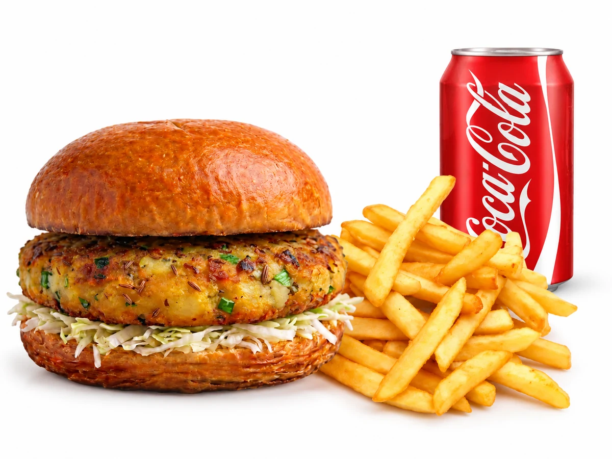 Aloo Tikki Burger Combo
