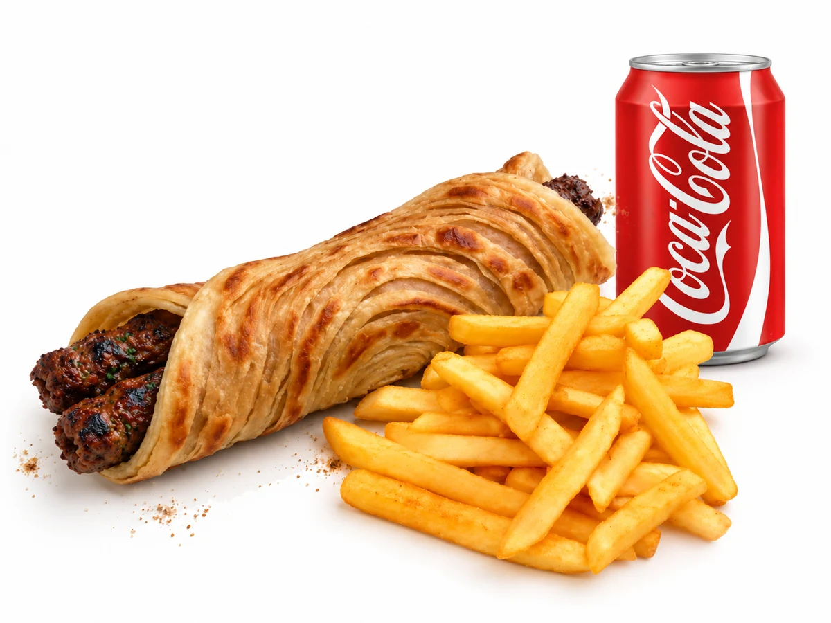 Lamb Kabab Roll Combo